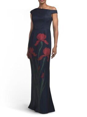 RENE BY RENE RUIZ Off The Shoulder Watercolor Floral Gown